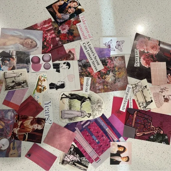 Junk Journal Kit - purple&pink love & romance aesthetic - Picture 3 of 10